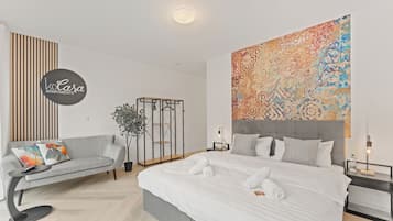 Apartemen Comfort, 1 Tempat Tidur King, dapur | Meja kerja, ruang kerja ramah laptop, dan Wi-Fi gratis