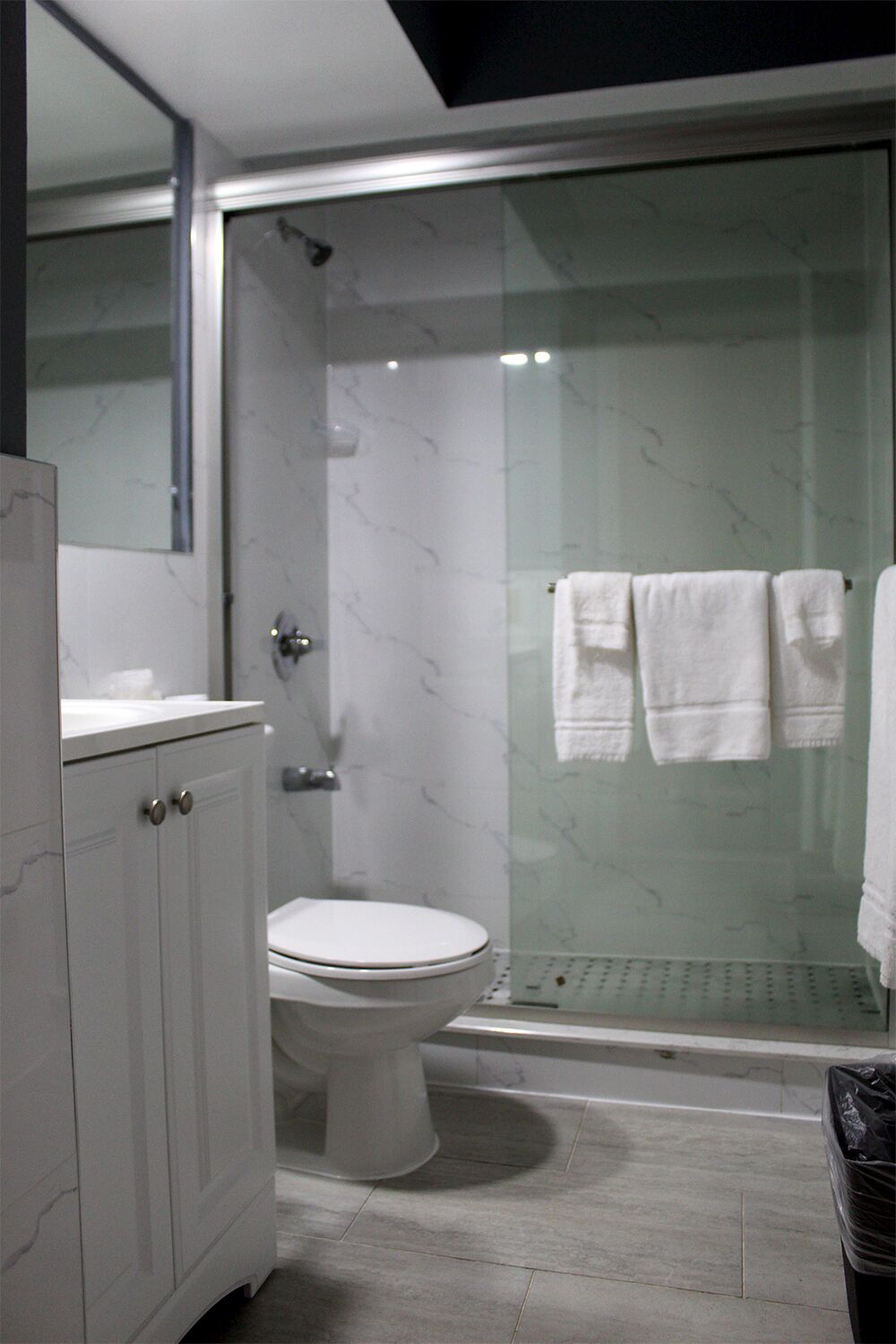 Soap, shampoo, toilet paper