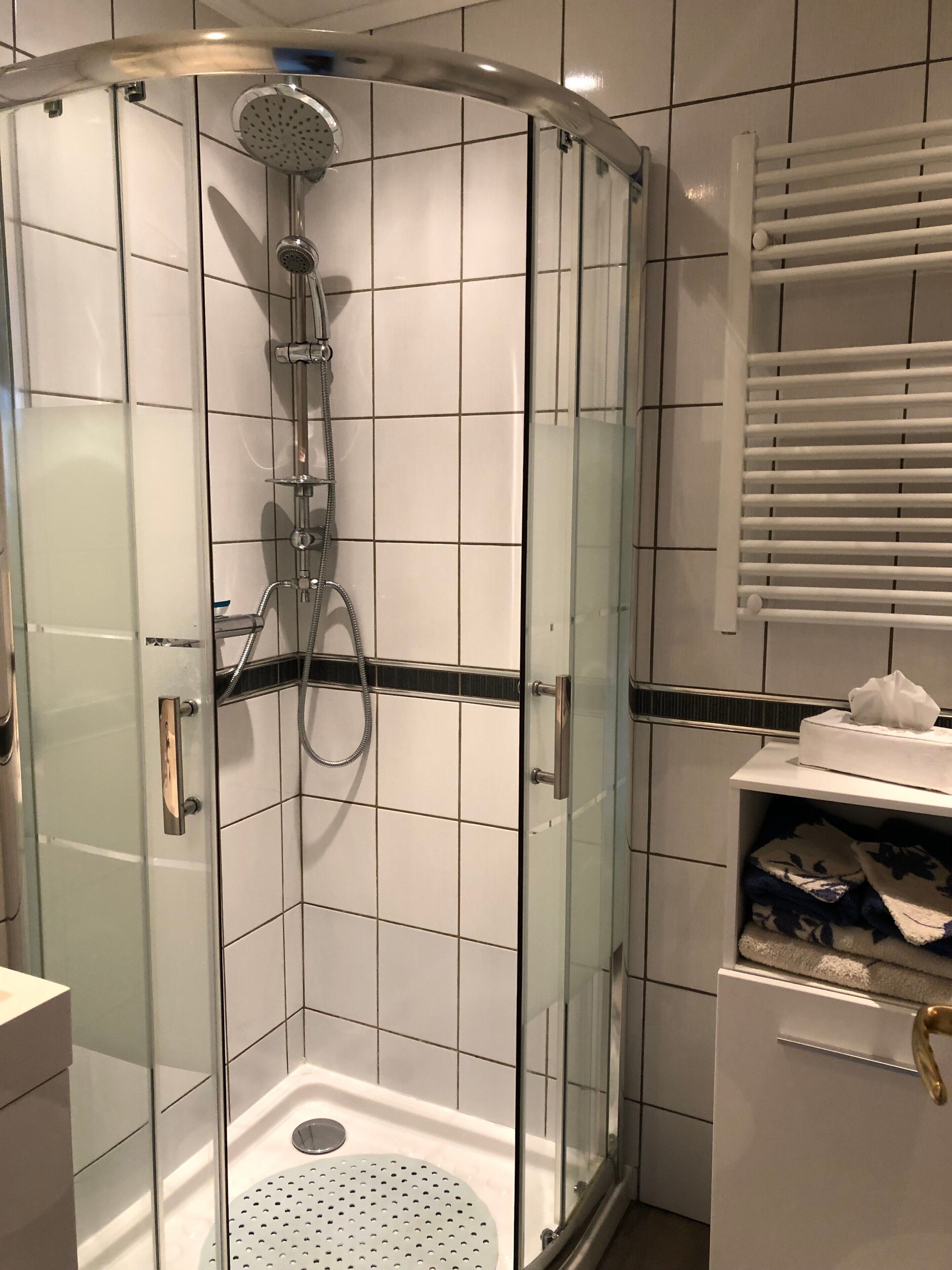 Shower, hair dryer