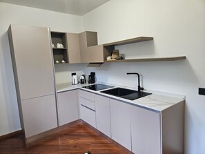 Fridge, oven, stovetop, dishwasher