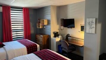 Blackout curtains, iron/ironing board, free WiFi