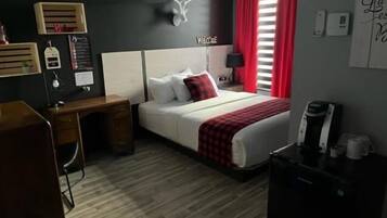 Blackout curtains, iron/ironing board, free WiFi