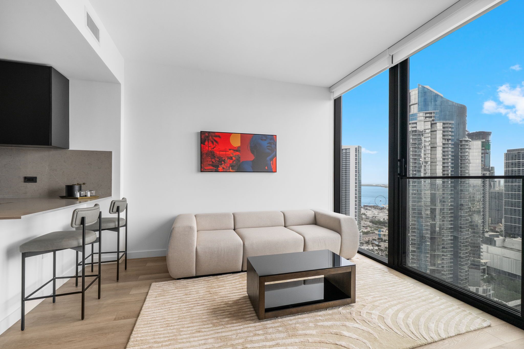 Luxury Apartment, 1 King Bed, City View | Beach/ocean view