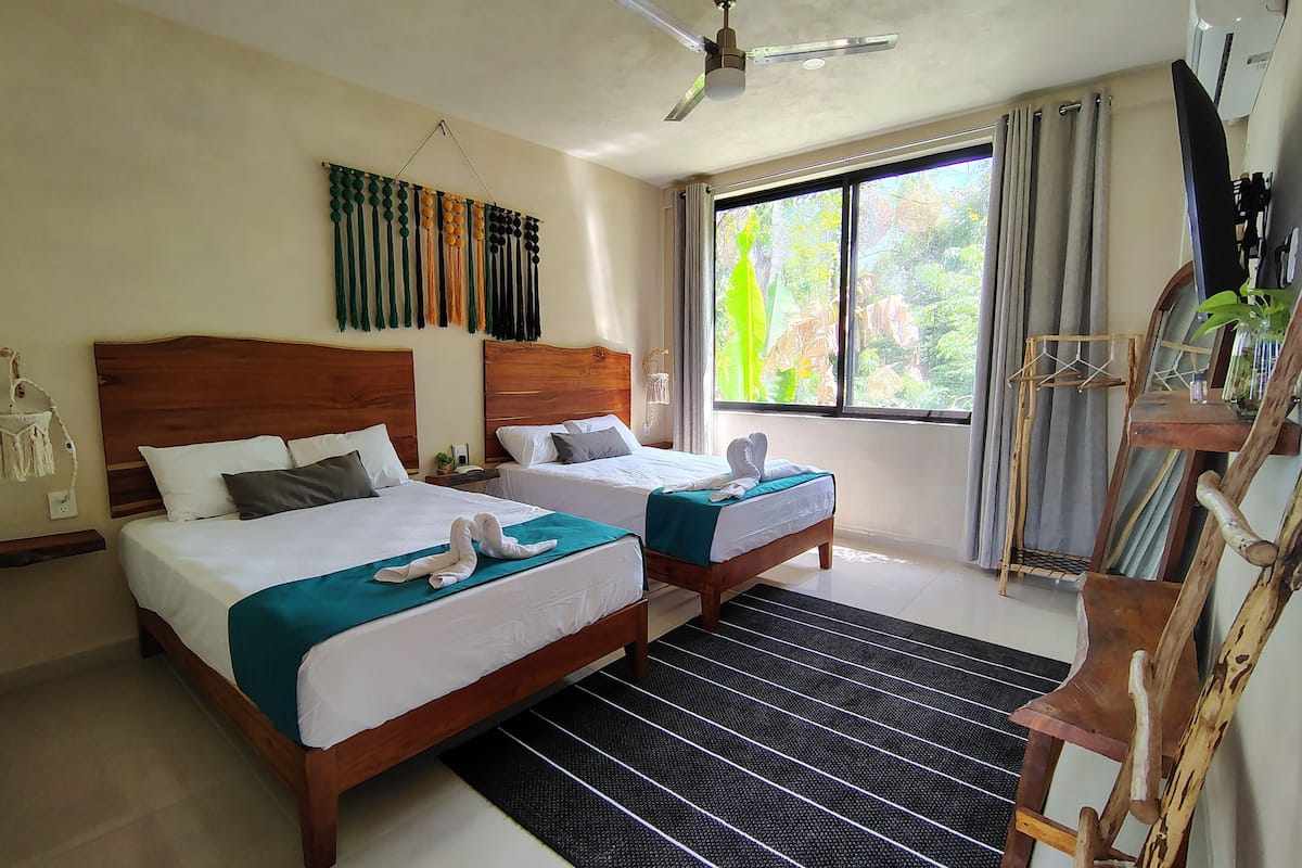 Family Double Room, Garden View | Individually decorated, free WiFi, bed sheets