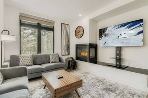 Fernseher, Kamin, Stereoanlage, Arbeitsbereiche