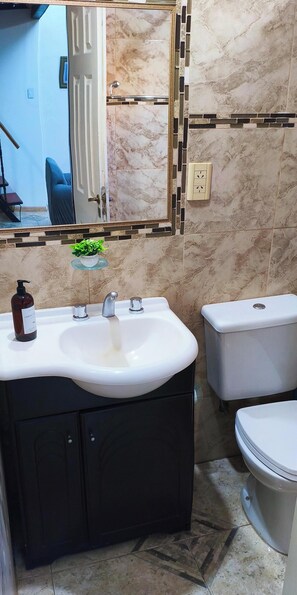 Towels, soap, toilet paper