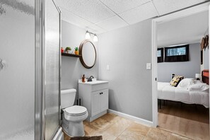 Hair dryer, towels