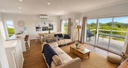Modern Coastal Retreat | Walk to the Beach | Sleeps up to 12