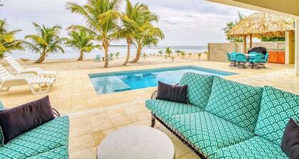 Oceanfront oasis on the beach with private pool, gazebo, grill, patio, and AC