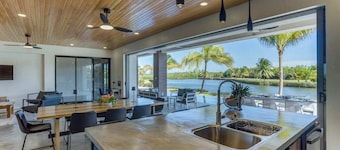 Spacious villa retreat with private pool, rooftop deck, kayaks, and pet-friendly perks