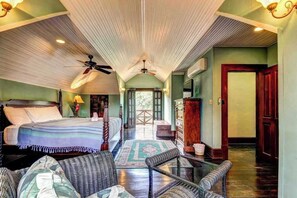 Iron/ironing board, Internet, bed sheets - Riverfront Retreat with Balcony, WiFi, Partial AC, Shared Pool (San Ignacio)