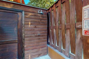Exterior detail - Homey suite in town w WiFi, partial AC, shared pool & veranda - walk to beach (San Pedro)