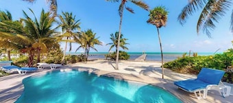 Stunning Oceanfront Villa w Private Pool, Dock, Ocean View, Partial AC & WiFi