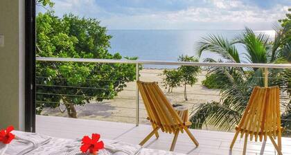 Oceanfront home w private beach, ocean view, kayaks, rooftop, WiFi & partial AC