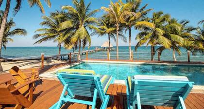 Beachfront, ocean-view getaway with shared pool, hammock, WiFi, & central AC