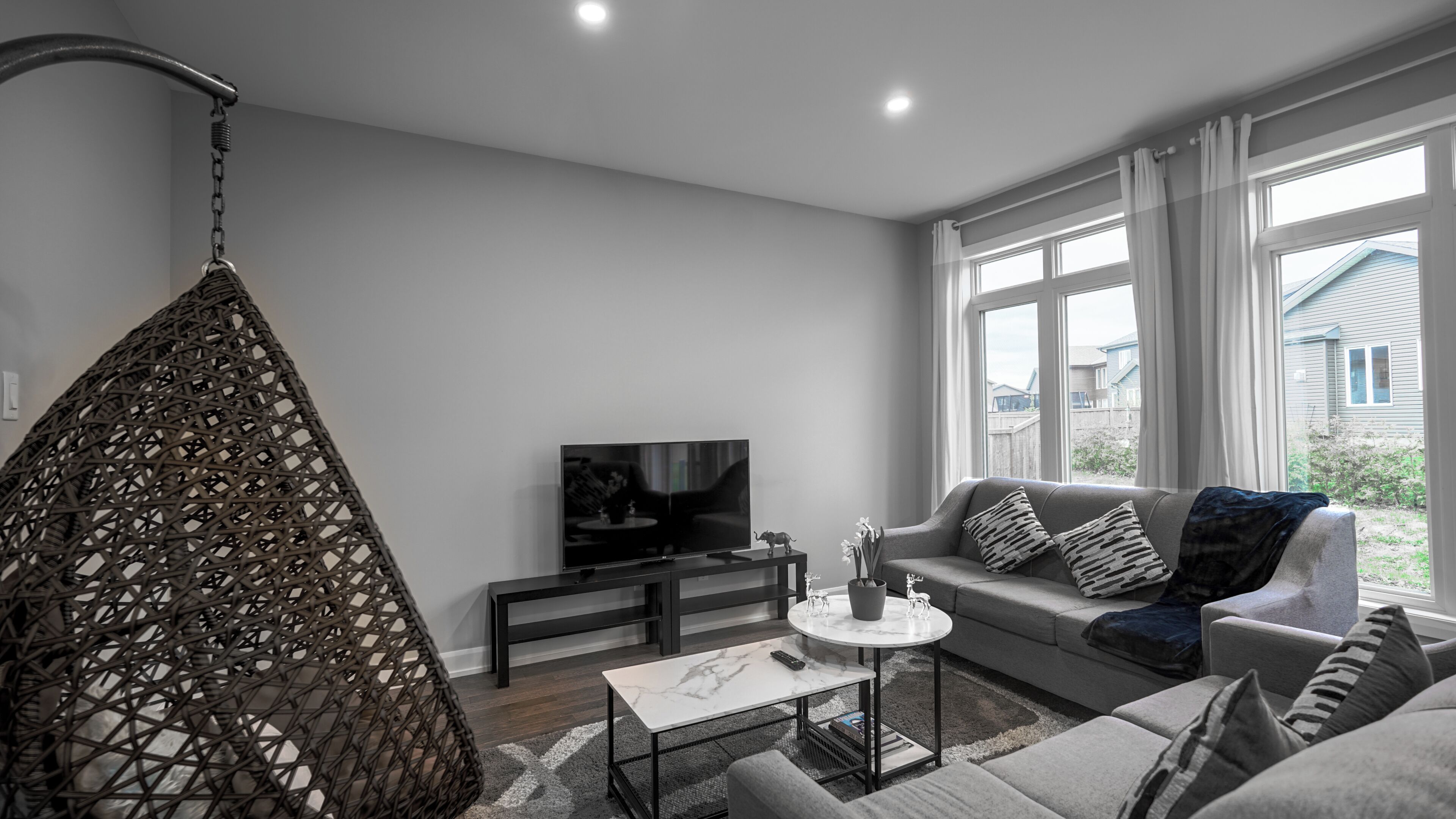 TV connectée, cheminée