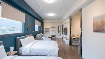 Superior Quadruple Room, 2 Queen Beds, Balcony, Mountain View | Laptop workspace, blackout drapes, WiFi (free)
