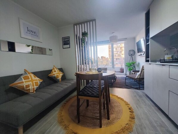 Studio | Living area - Rbk Studio con Terraza en Club Hípico (Santiago)
