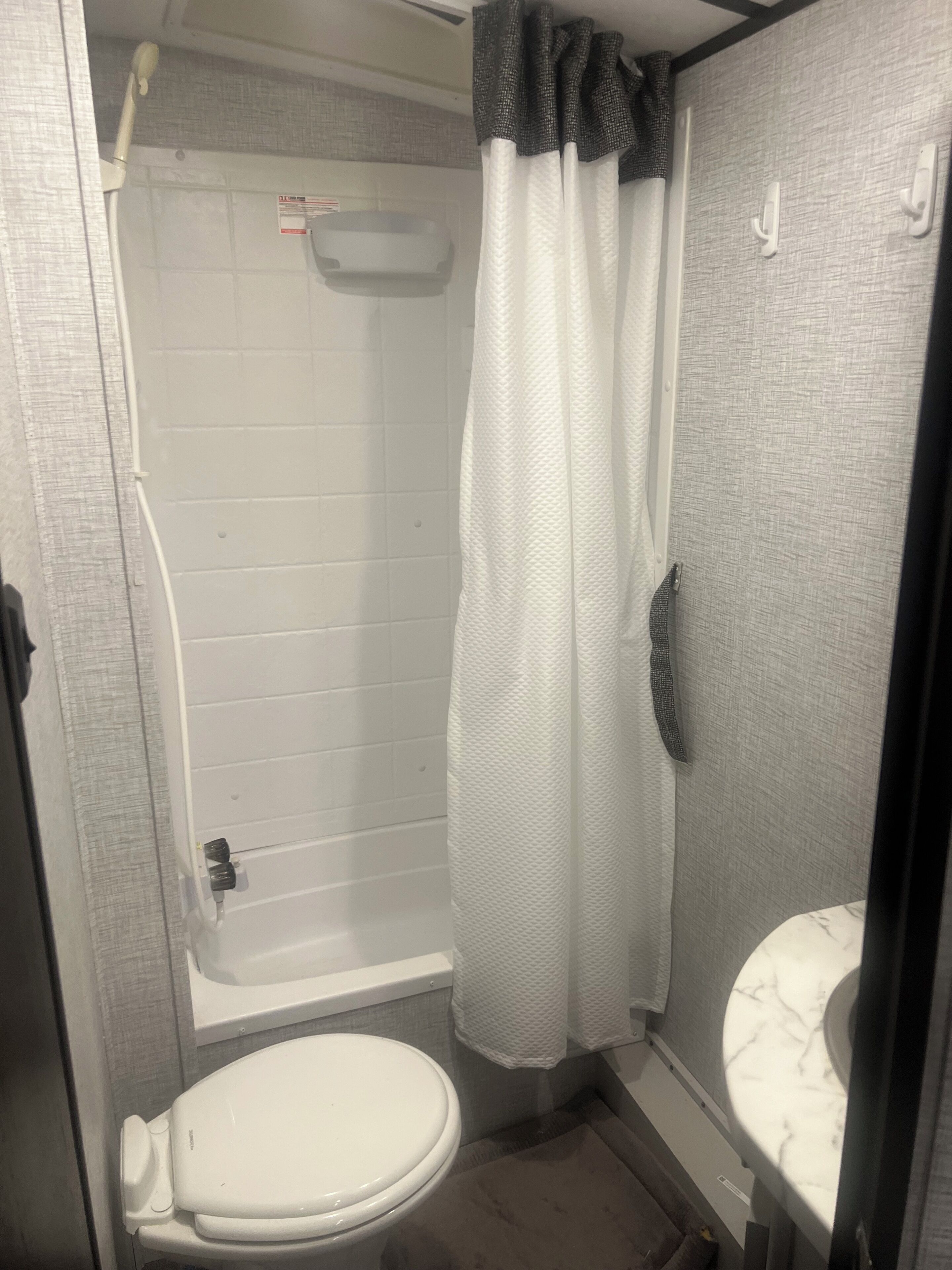 Towels, soap, toilet paper