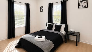 3 dormitorios, tabla de planchar con plancha, wifi gratis y ropa de cama