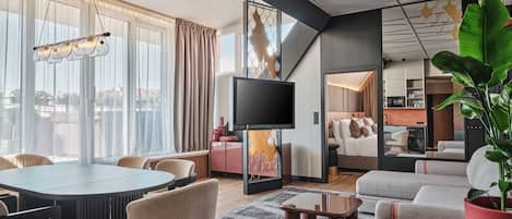 Ropa de cama de alta calidad y minibar