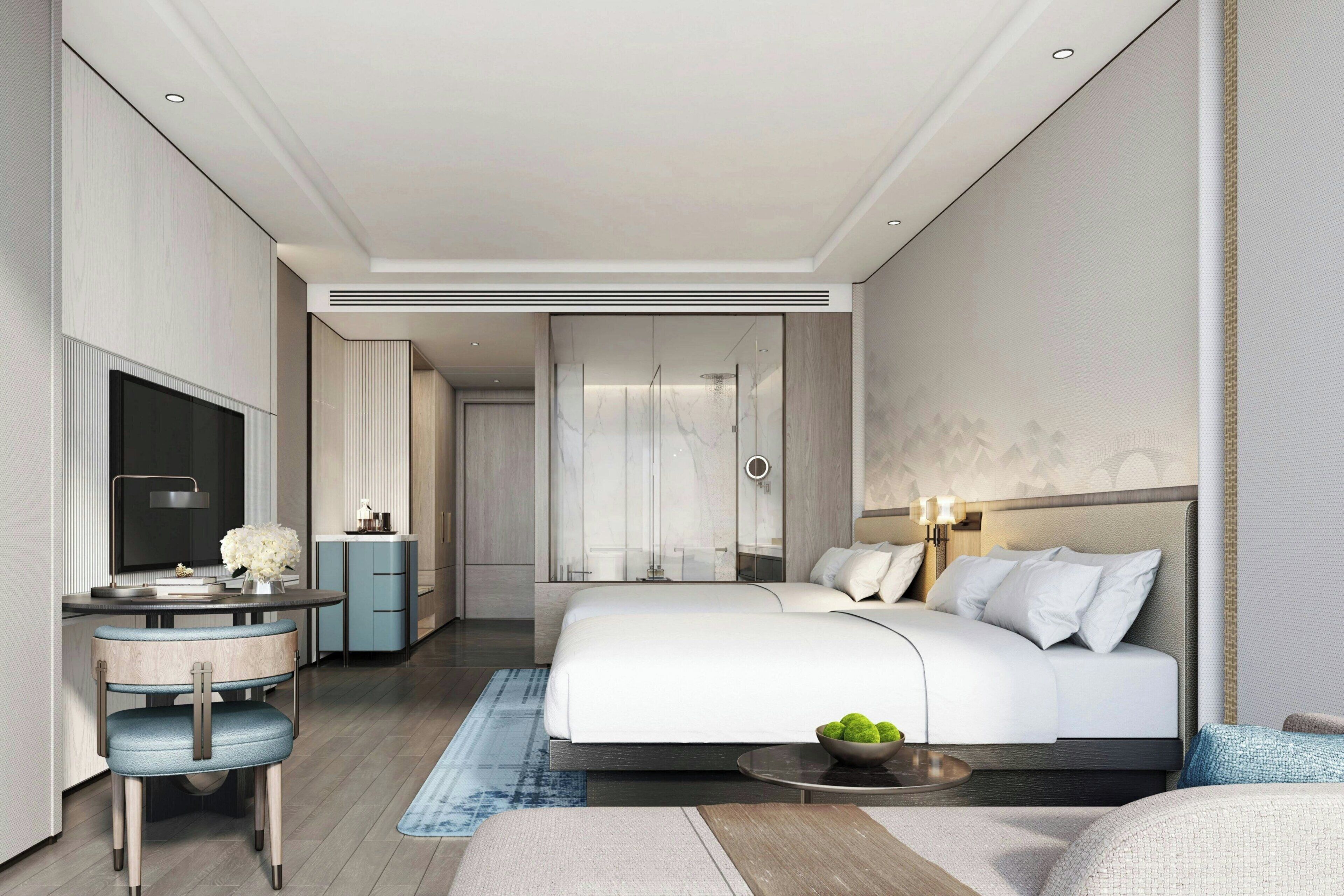 Deluxe-Zimmer, 2 Doppelbetten, Stadtblick