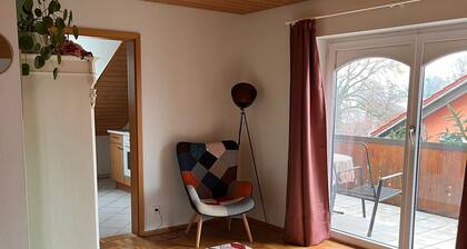 Cozy one-room apartment with a large balcony and mountain views in the Alpine foothills