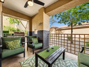 Terrace/patio - Ground Floor, Steps from the Pool + Easy Parking! One Car Garage! (Mesa)
