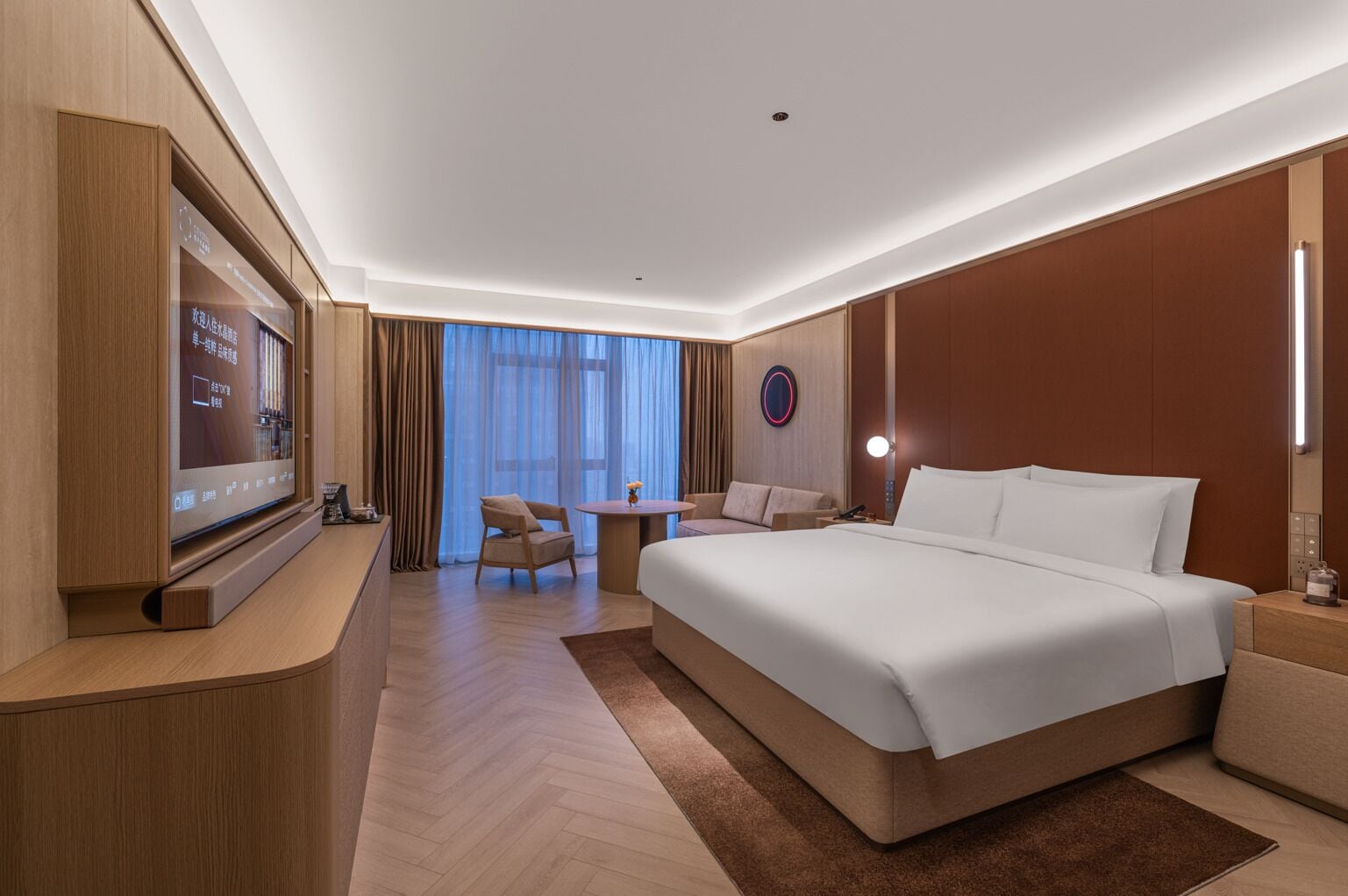 Deluxe Double Room, City View | Premium bedding, down duvets, memory-foam beds, free minibar