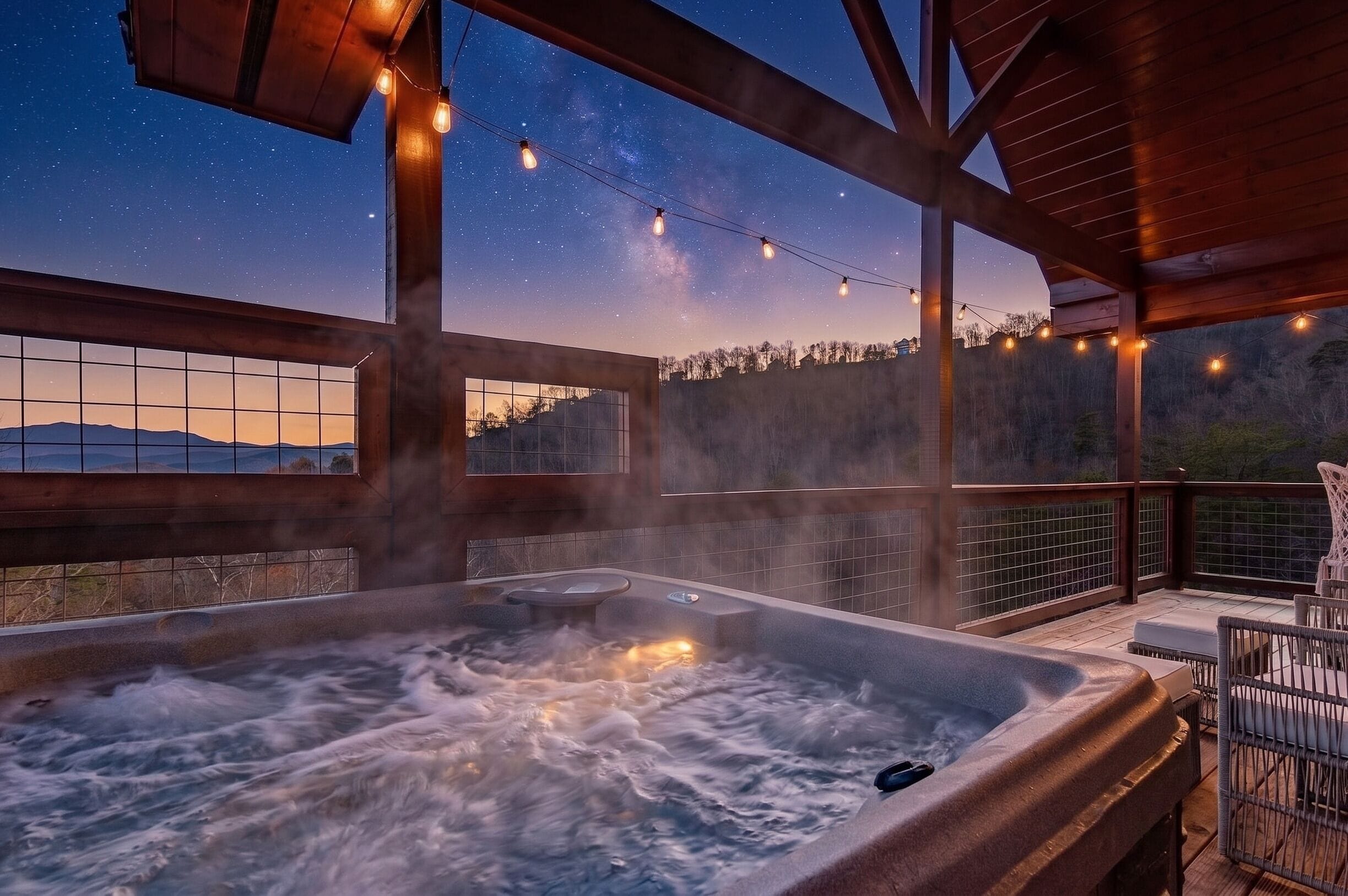 Outdoor spa tub