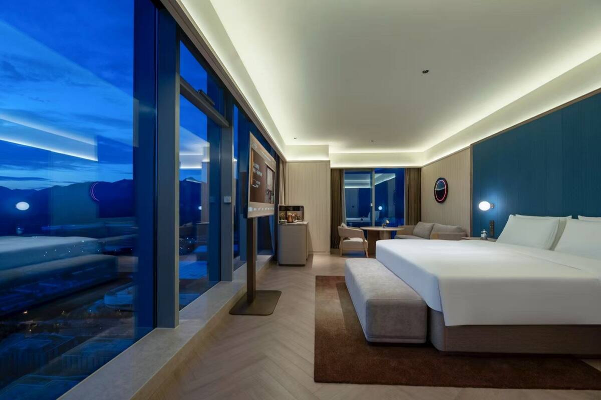 Premium bedding, down duvets, memory-foam beds, free minibar