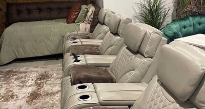 Fireside Bougie Marsh Cinema Retreat w/100” HDTV Screen