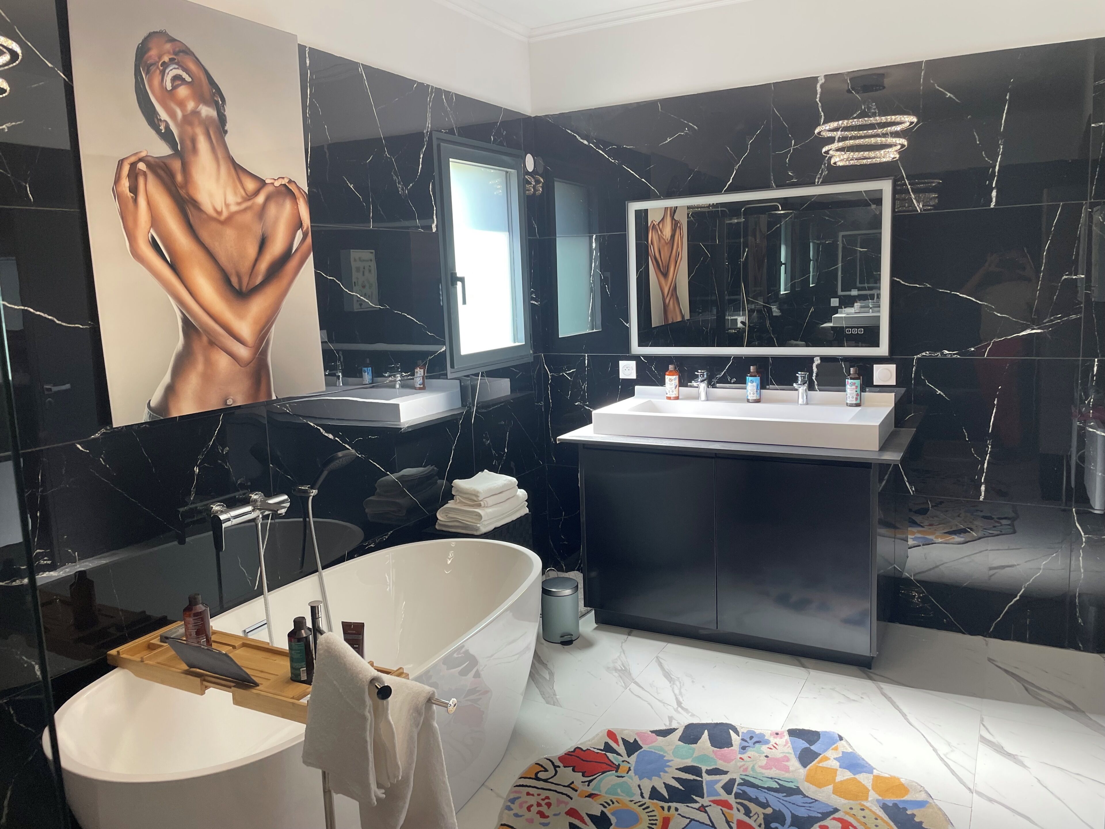 Towels, soap, toilet paper
