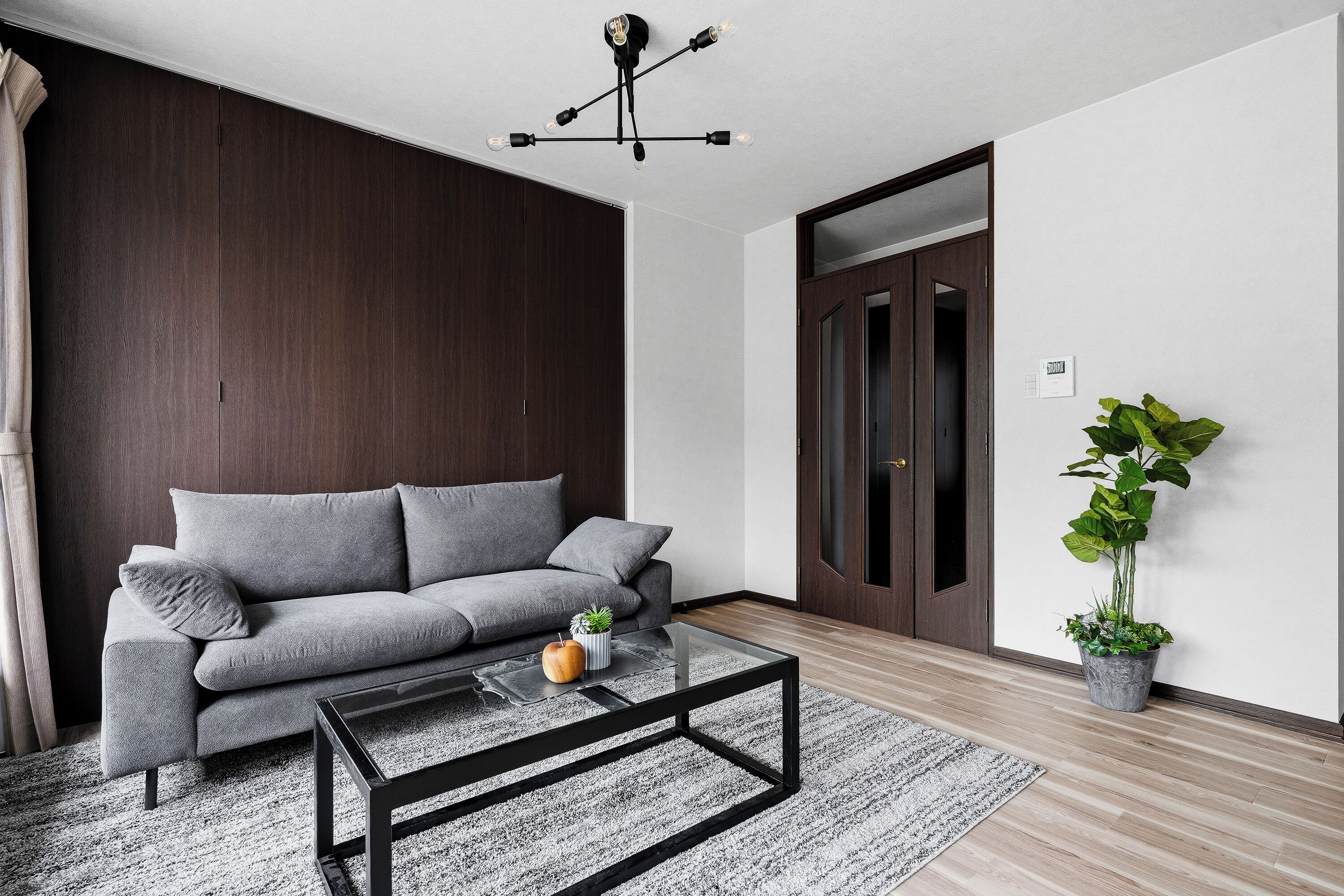 Apartment | Living area | 50-inch flat-screen TV with digital channels