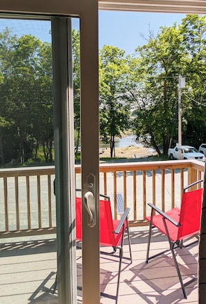 Classic Apartment, River View | Terrace/patio - Riverview Ellsworth Apartment (Ellsworth)