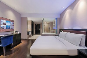 In-room safe, desk, laptop workspace, blackout curtains - Cristal Orange Hotel Binjiang Olympic  (Hang Zhou Shi)