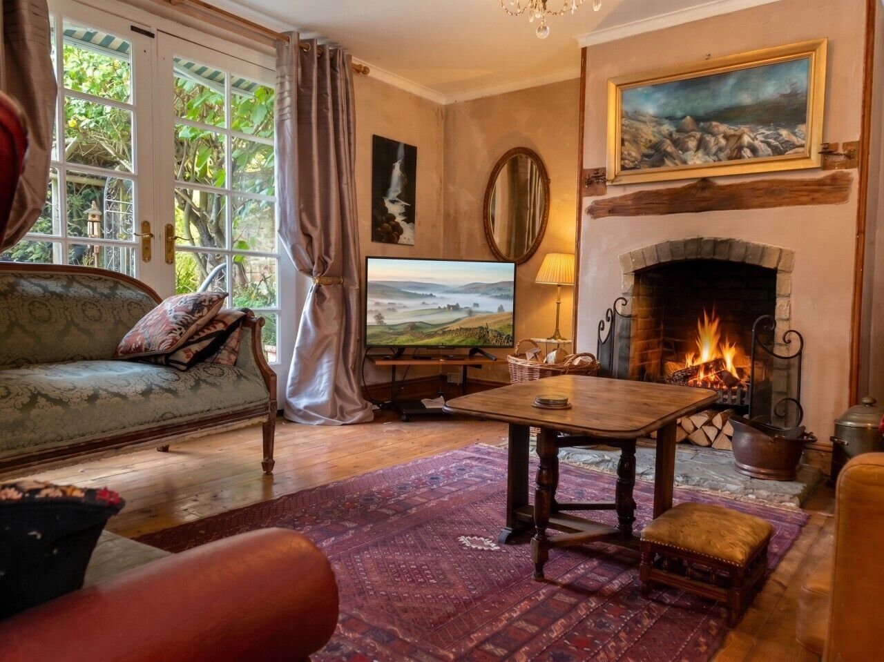 Lounge with open fire