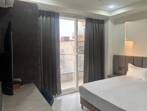 Lakens van Egyptisch katoen, luxe beddengoed, een bureau, gratis wifi