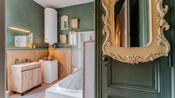 Douche, serviettes fournies