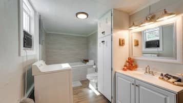 Hair dryer, towels