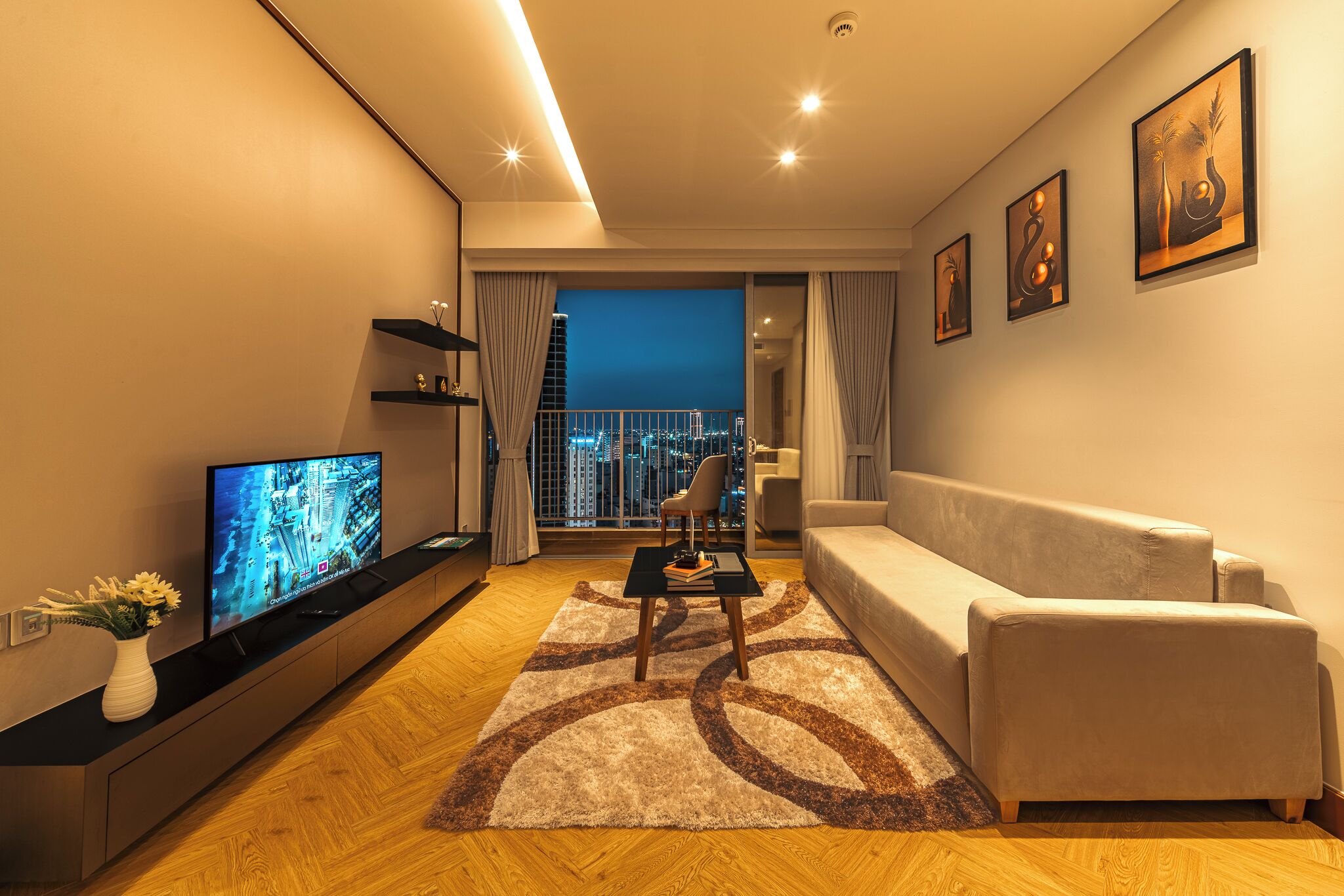 Apartment, Partial Ocean View | Living area | Smart TV