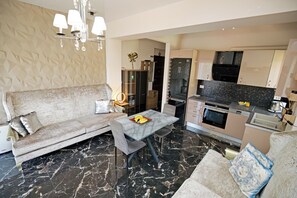 Living area - Luxury Romantic Seaside Apartment in Varkiza (Vari)