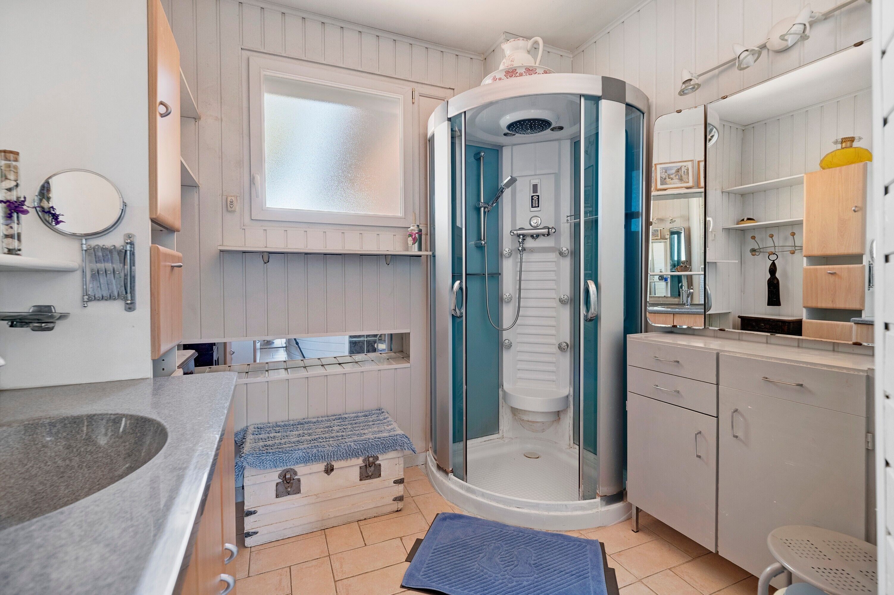 Shower, hair dryer