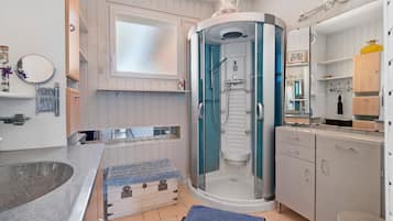 Shower, hair dryer