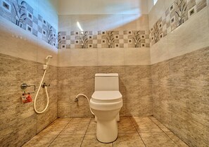 Classic Quadruple Room, Patio | Bathroom | Towels, soap, shampoo - Celestial Heights Coorg by VOYE HOMES (Srimangala)