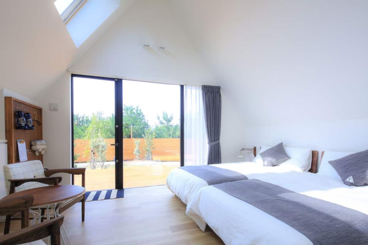 Family Quadruple Room, Non Smoking, Garden View (Room Only) | Desk, blackout drapes, WiFi (free), bed sheets