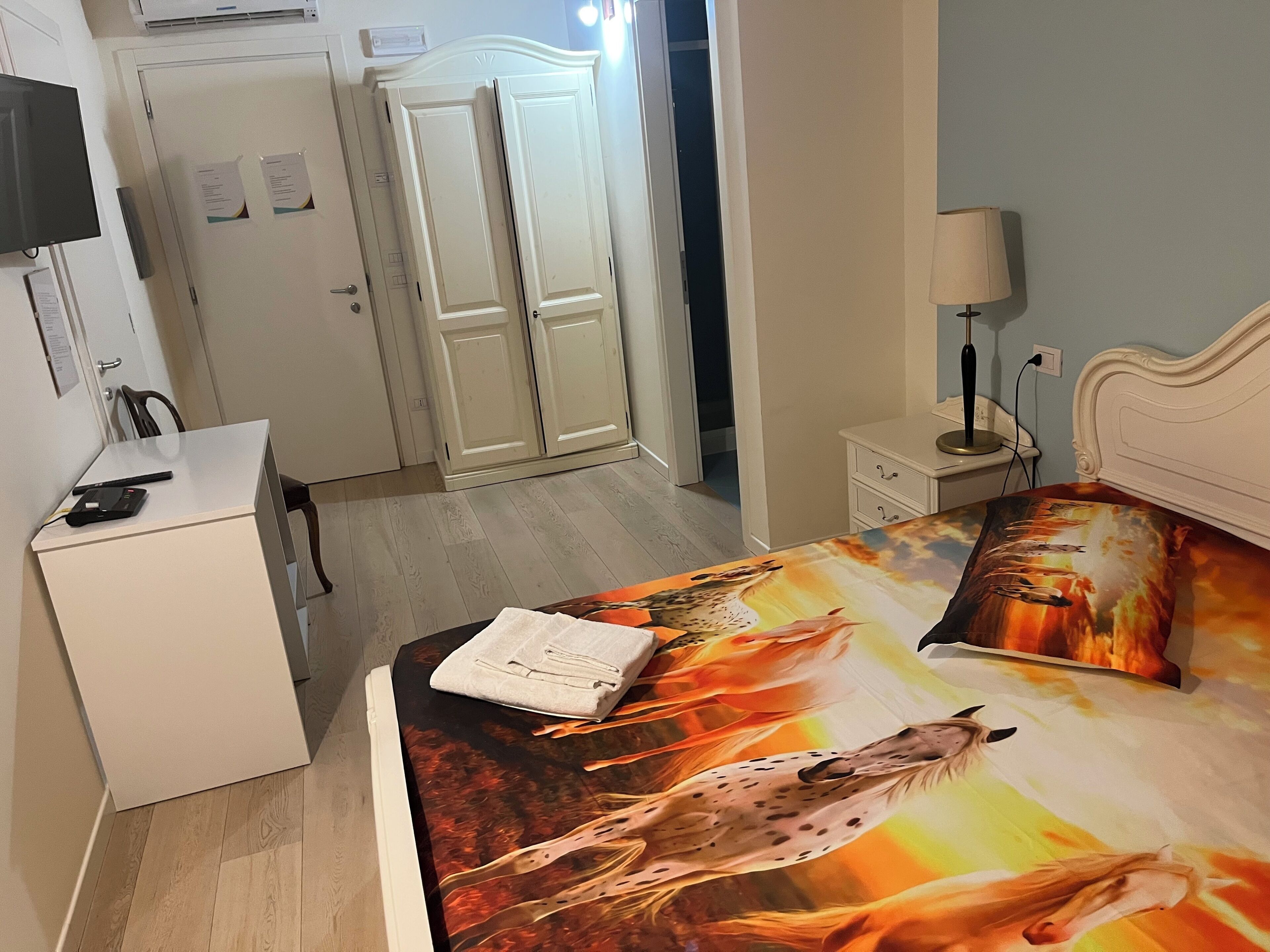Desk, blackout drapes, iron/ironing board, free WiFi
