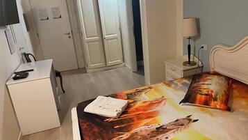 Desk, blackout drapes, iron/ironing board, free WiFi