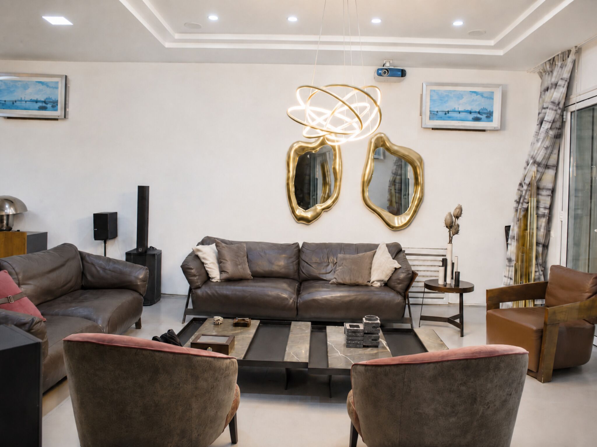 Deluxe villa, uitzicht op zwembad | Woonruimte