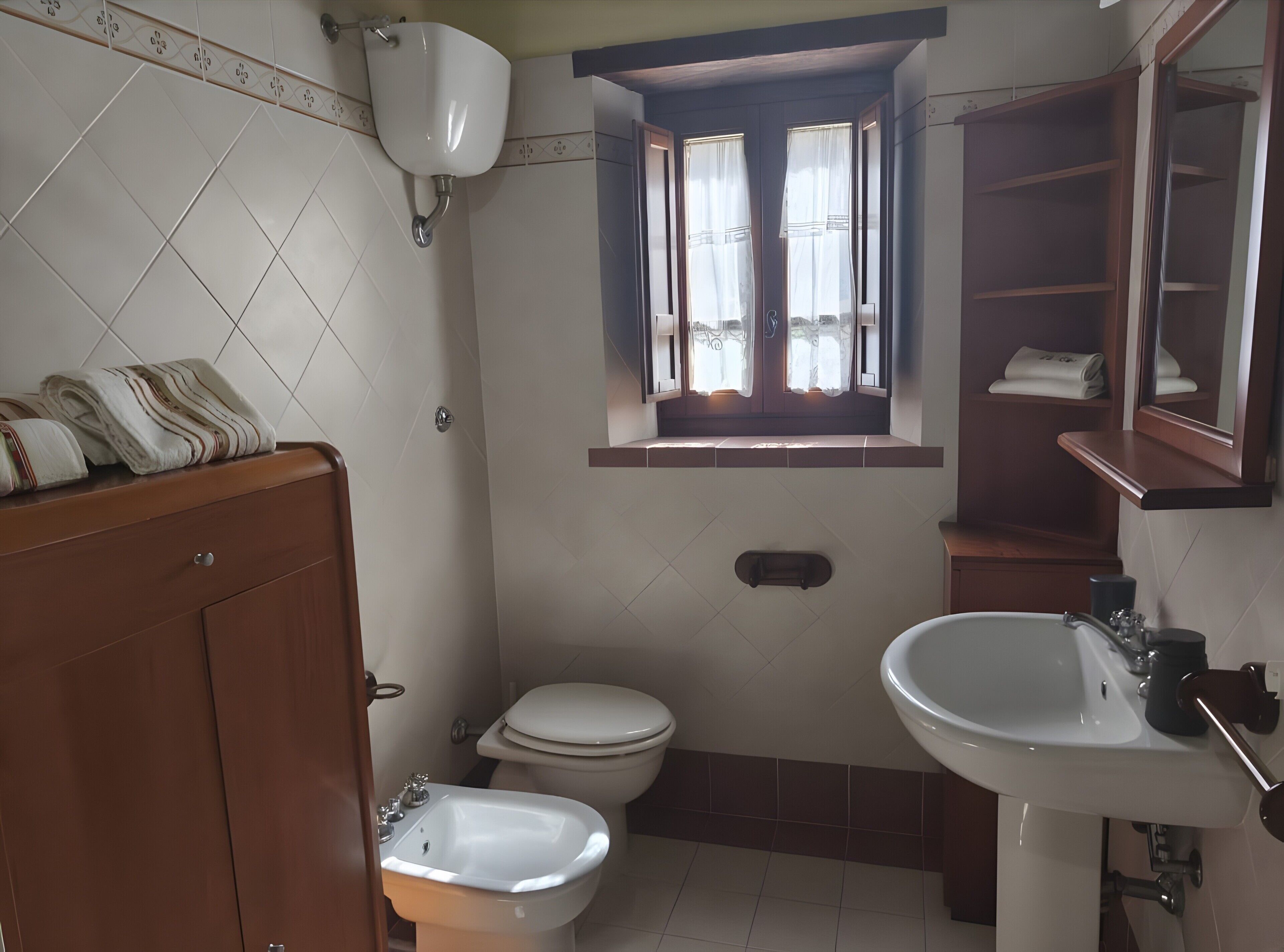 Een douche, een haardroger, handdoeken